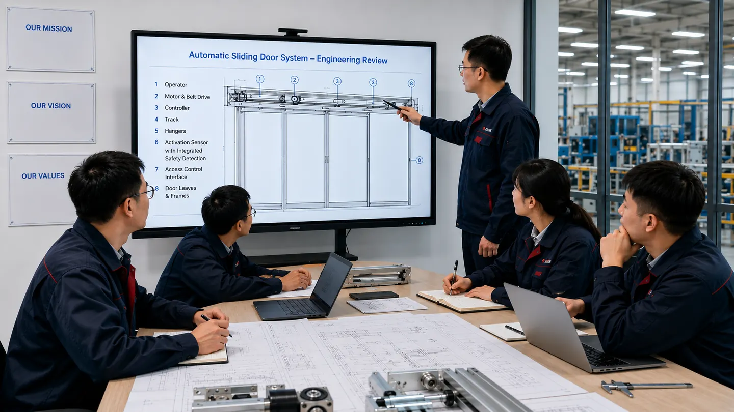 Automatic door engineering review process