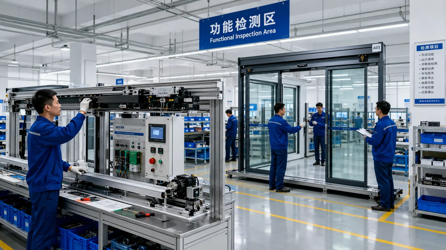 Automatic door functional inspection process