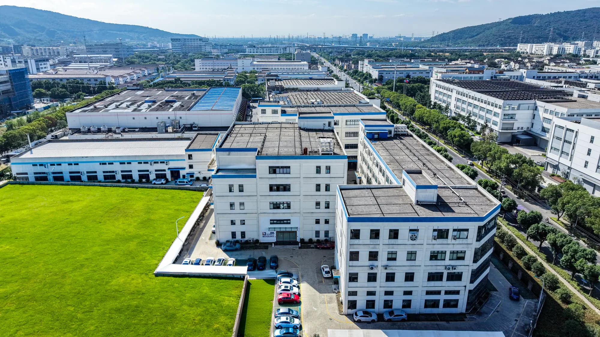 Aerial view of the SEPPES manufacturing base in Suzhou, China