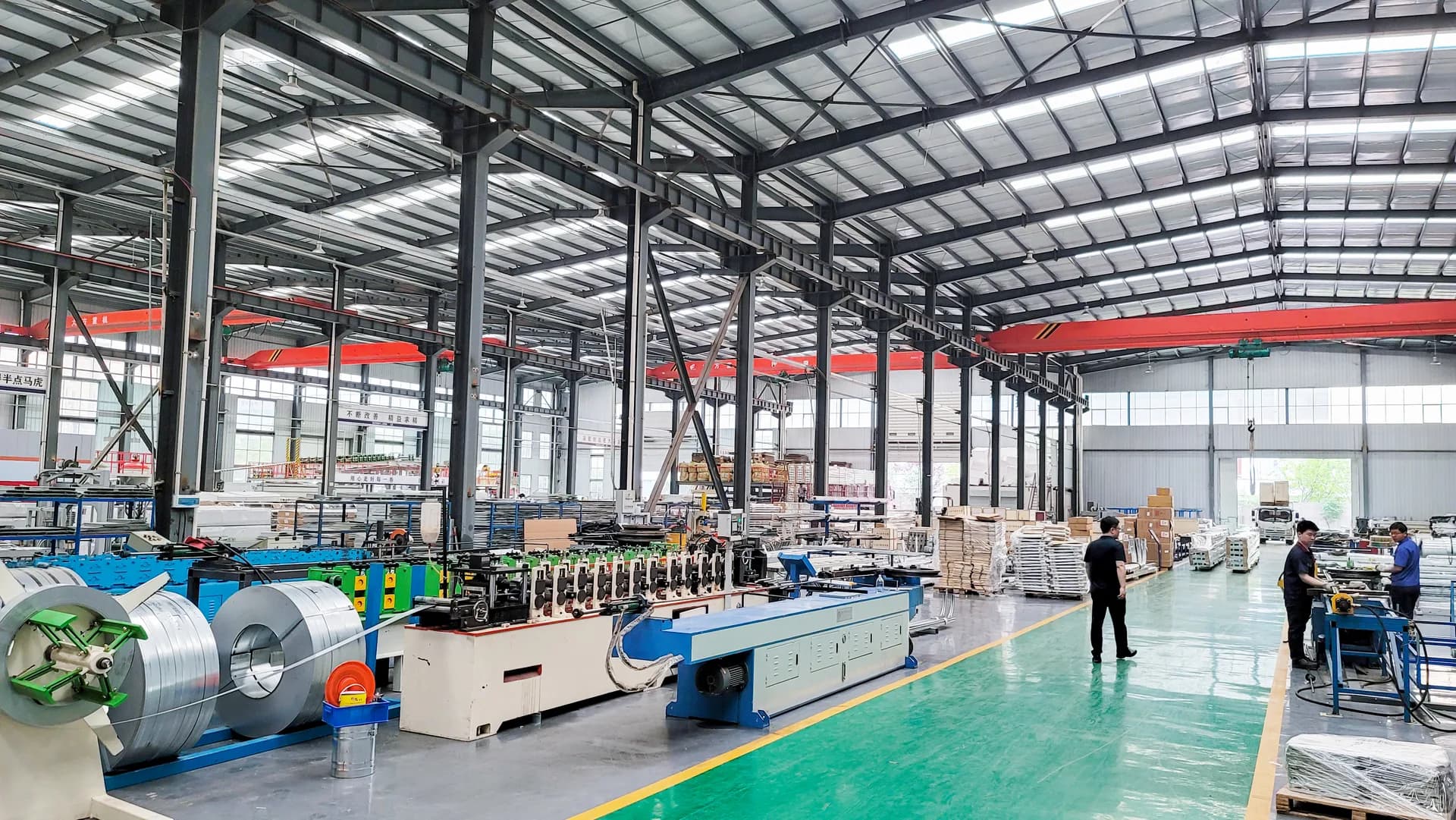 SEPPES manufacturing facility with metal-forming equipment and production staff