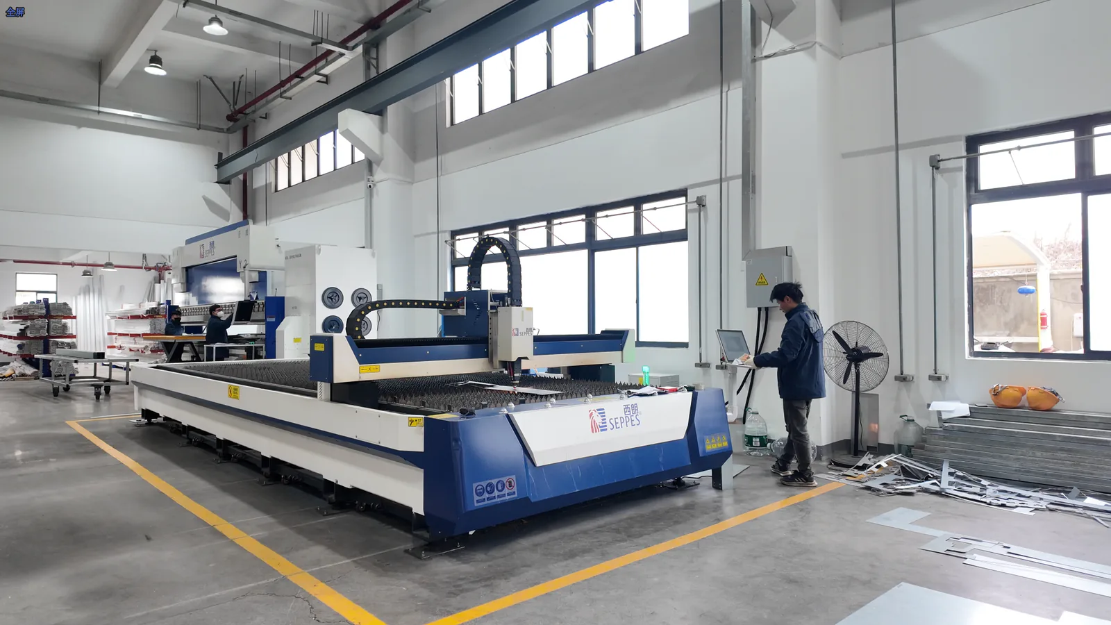 SEPPES factory fabrication equipment in the production area